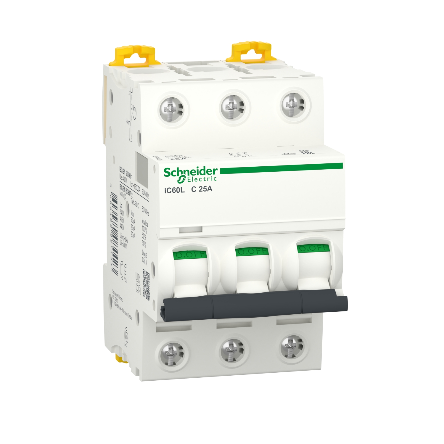 A9F94325 Автоматический выключатель Acti9 3P 25А (C) 15кА Schneider Electric Acti 9 