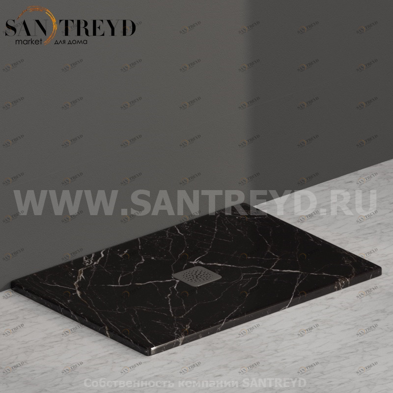 DT101PN Душевой поддон 100x70 керамический Globo Ceramica Globo DOCCIATRE