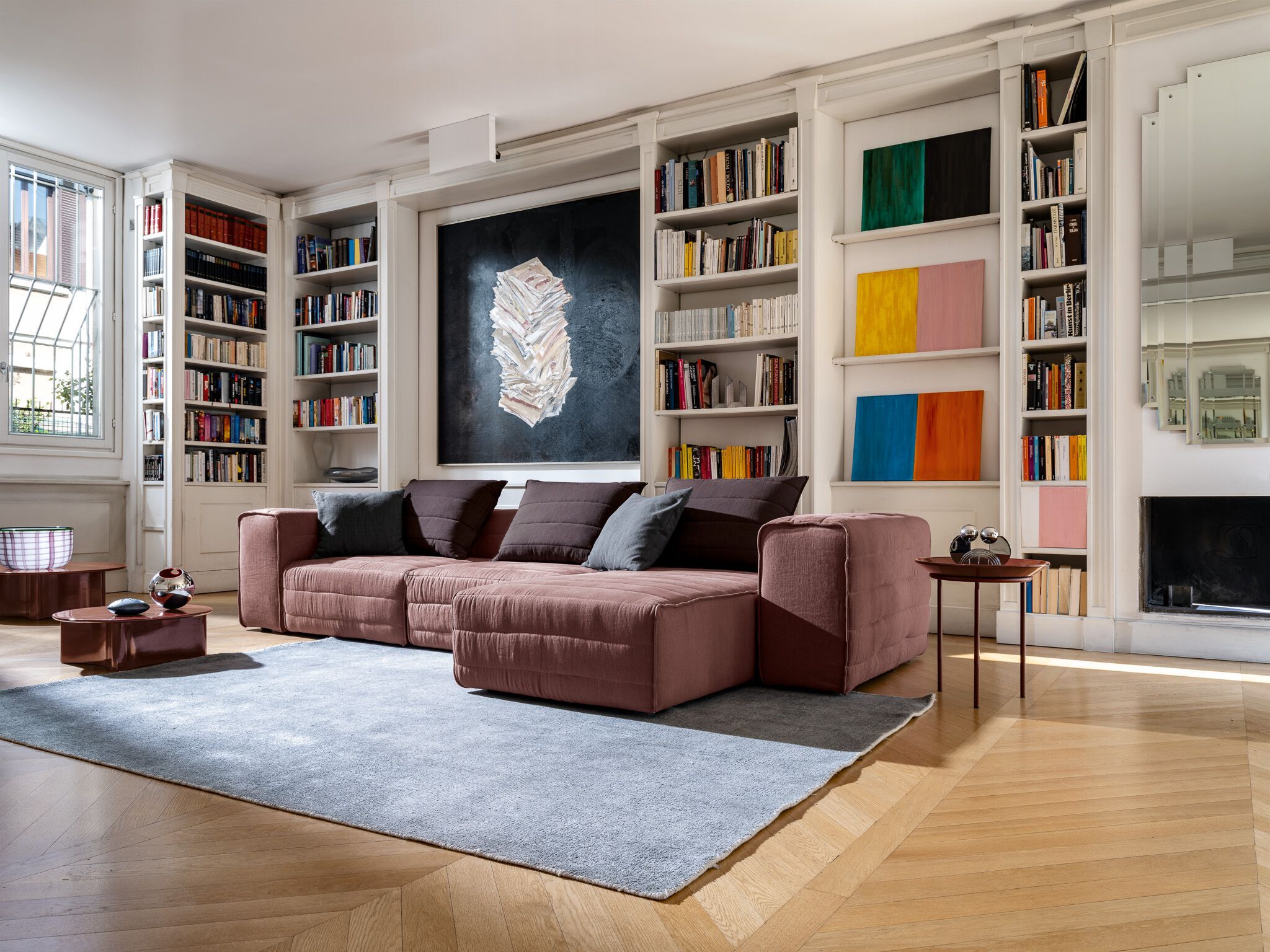 Модульный тканевый диван с полуостровом на 3 места Gervasoni Samet ARCH-00055620 - Вид №2