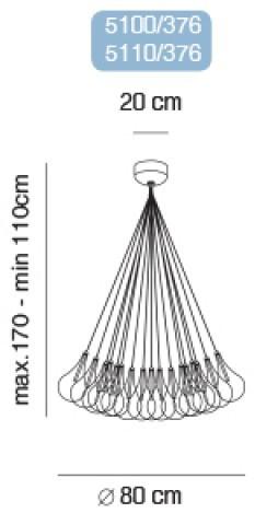 Alma light Подвесной светильник из стекла Drop led 5110led - Вид №8