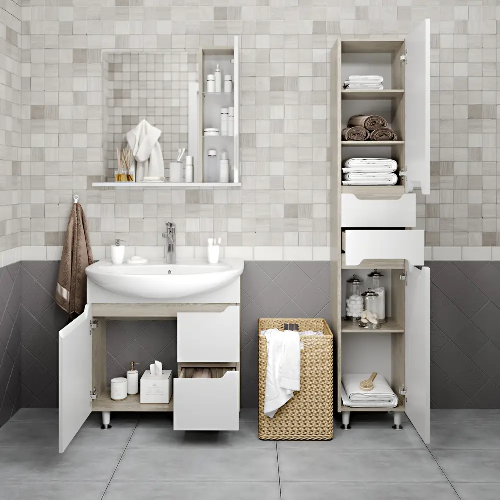 Пенал Santreyd Рондо для ванной - компактное хранение в элегантном исполнении 82180095 STLM-0021306 - Вид №1