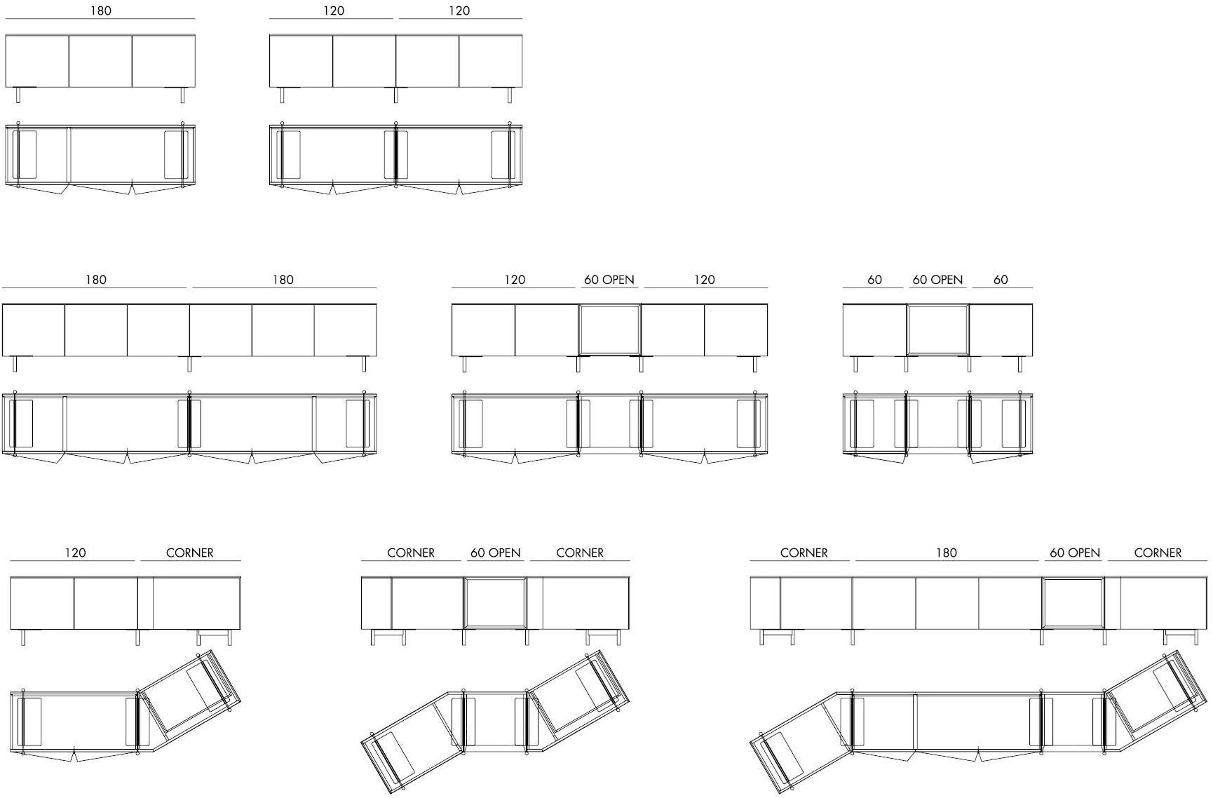 Meridiani Буфет из лакированной древесины с распашными дверцами sun-id-1479492 - Вид №4