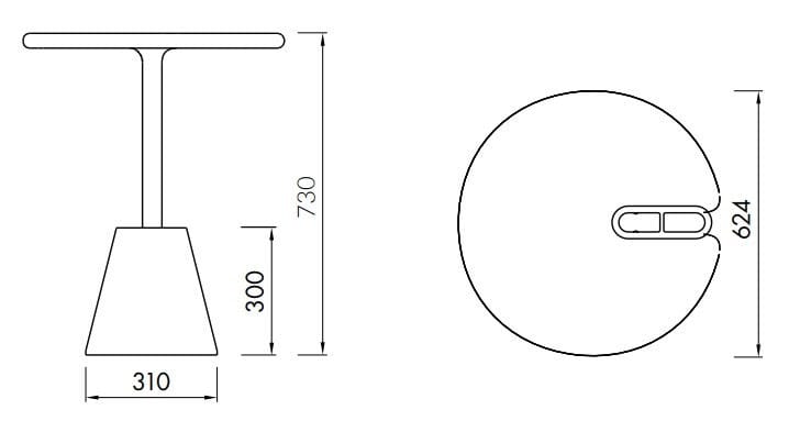 Высокий пластиковый стол ALMA DESIGN Set-up ARCH-00141668 - Вид №7