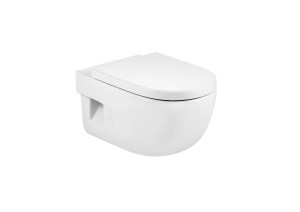 AZ46241000 Подвесной унитаз с горизонтальным выпуском (включает чашу Supralit® и мягкую крышку) ROCA Meridian