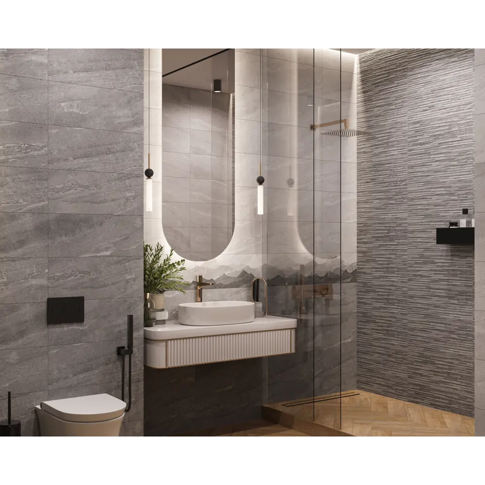 Настенная плитка Gracia Ceramica Fog с сахарной текстурой 25х60 см 89231597 STLM-0949050 - Вид №4