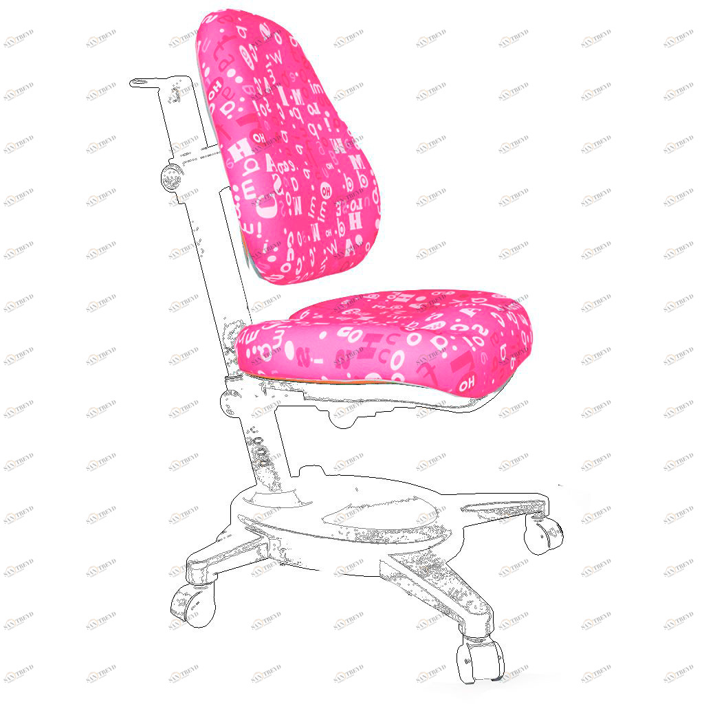 Чехол для кресла Y-110 розовый с буквами MEALUX  336209 Розовый Santreyd 