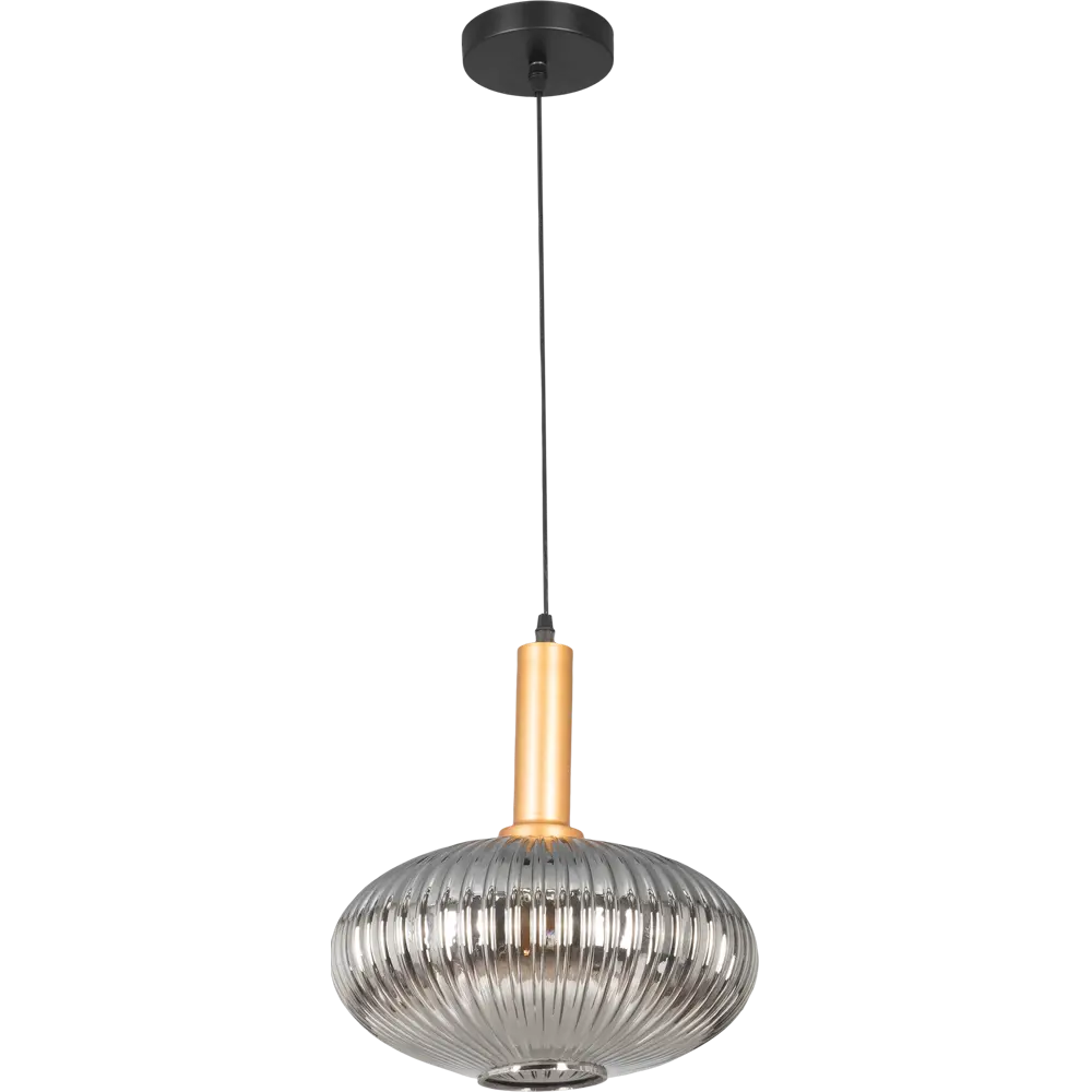 Подвесной светильник Toplight Pamella, 1 лампа, 8 м², цвет тёмный дымчатый/золото STLM-2153337