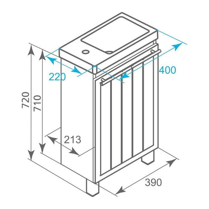 AMU40W1M95K Milardo Amur Тумба Amur 40 см Россия - Вид №3