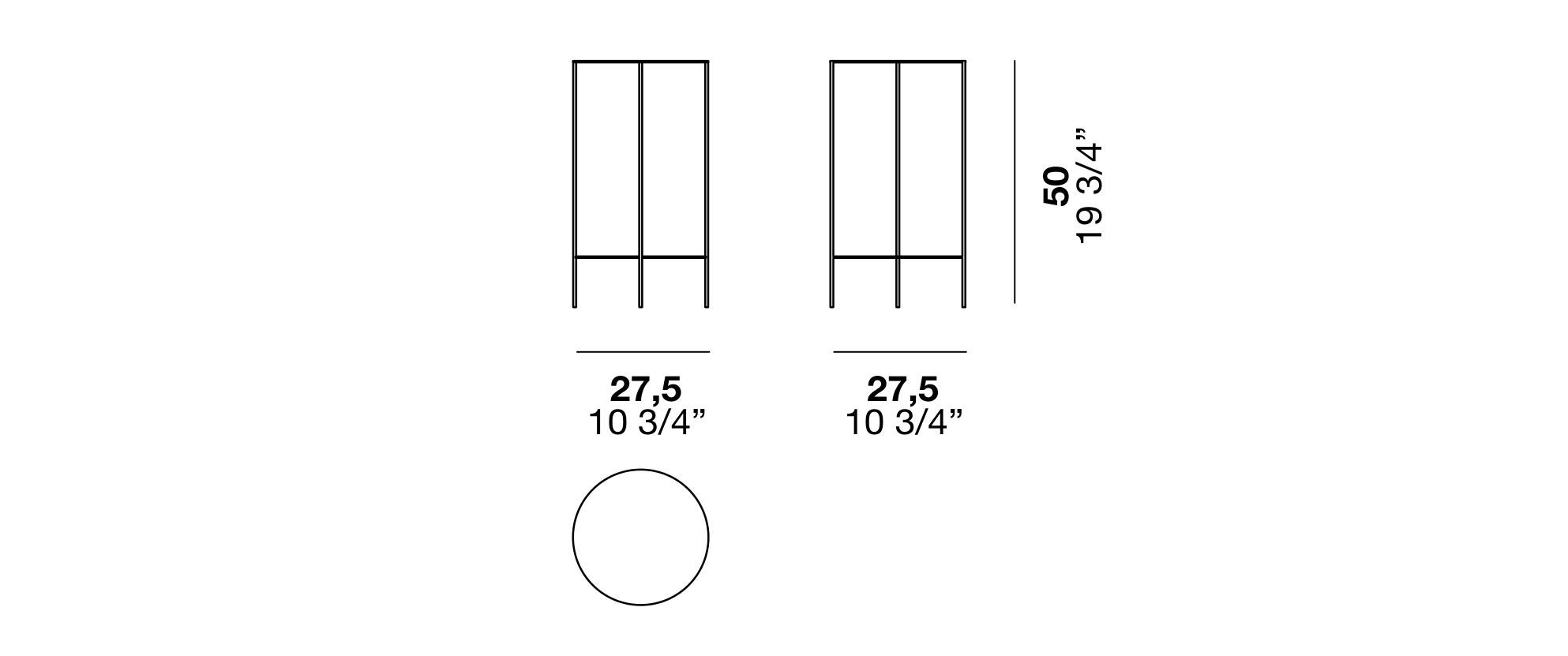 Высокий круглый металлический журнальный столик Alf DaFrè WOK ARCH-00116846 - Вид №6