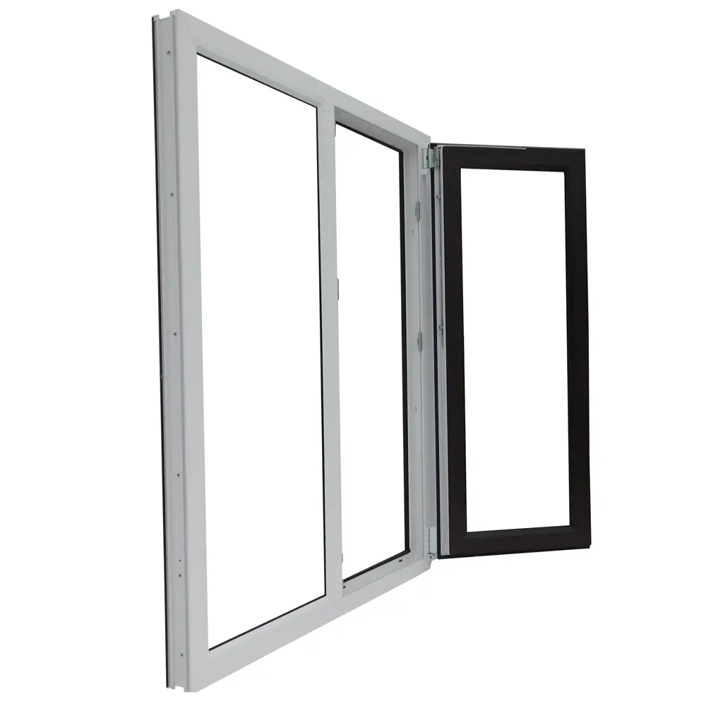 Окно пластиковое ПВХ VEKA двустворчатое 1200x1000 мм (ВхШ) двухкамерный стеклопакет белый/темный дуб STLM-2128761 - Вид №3