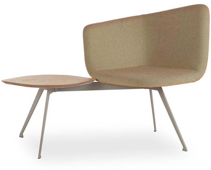 B&T Design Кресло из ткани с полкой для журналов Domino sun-id-1345185 - Вид №3