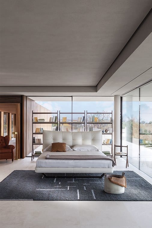 Кожаная кровать с мягким изголовьем Poltrona Frau ночь-кровати ARCH-00056155 - Вид №6