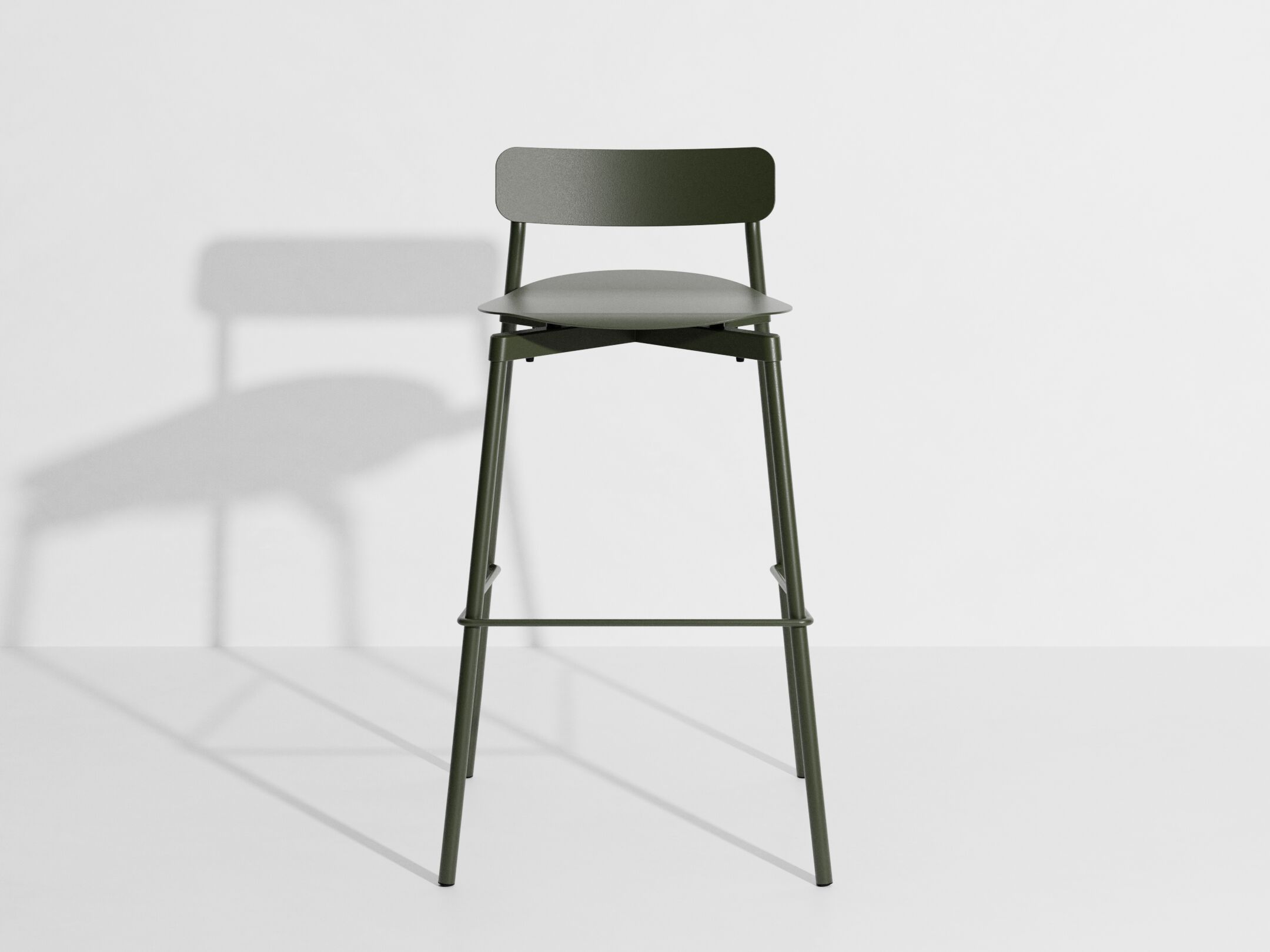 Высокий штабелируемый алюминиевый стул с порошковым покрытием с подставкой для ног Petite Friture Fromme ARCH-00091817 - Вид №37