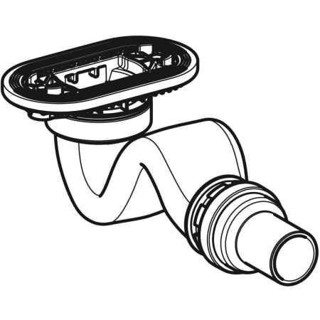 550.018.00.1 Сифон для душевых поддонов Geberit Sestra, высота гидрозатвора 50 мм, воронка из ПНД Geberit  - Вид №1