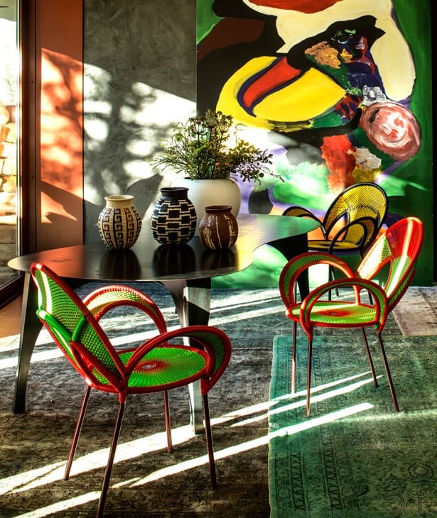 Стул с подлокотниками из плетеной полиэтиленовой проволоки MOROSO M'afrique ARCH-00008557 - Вид №1