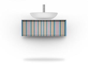 Подвесной умывальник с ящиками
