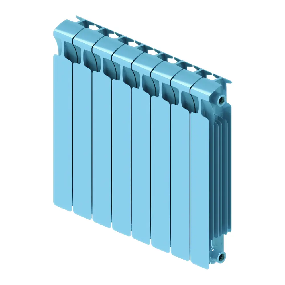 Радиатор секционный Rifar Monolit M50008RAL5024 500/100 8 секций боковое подключение биметалл голубой 82560830 STLM-2051210 - Вид №1