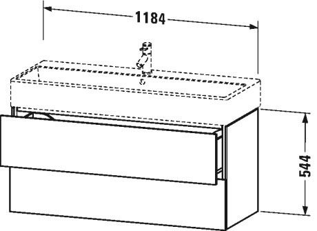 LC627907171 L-Cube Тумбочка подвесная Средиземноморский дуб Duravit - Вид №1