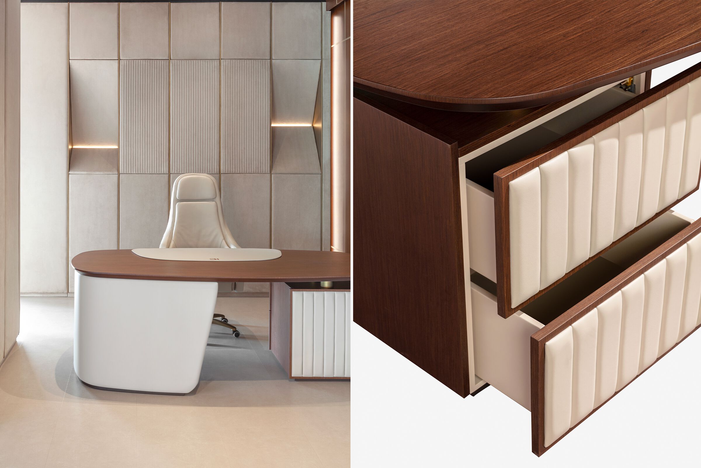 Деревянный прямоугольный стол с ящиками Carpanese Home Identity ARCH-00128988 - Вид №3