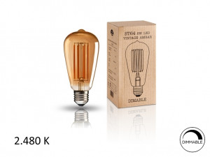 064086 Лампочка Vintage ST64 8W E27 Schuller