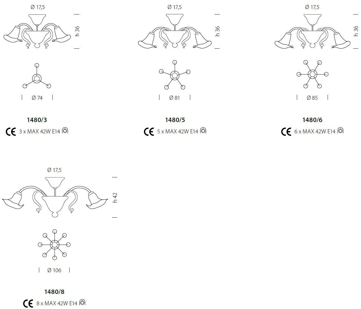 Sylcom Потолочный светильник из дутого стекла Grimani sun-id-1511022 - Вид №2