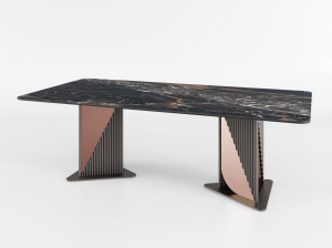 Прямоугольный керамический обеденный стол