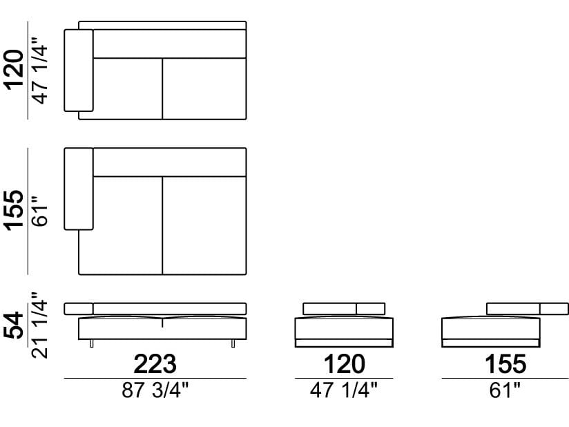 Секционный диван из ткани Arketipo ARCH-00144959 - Вид №11