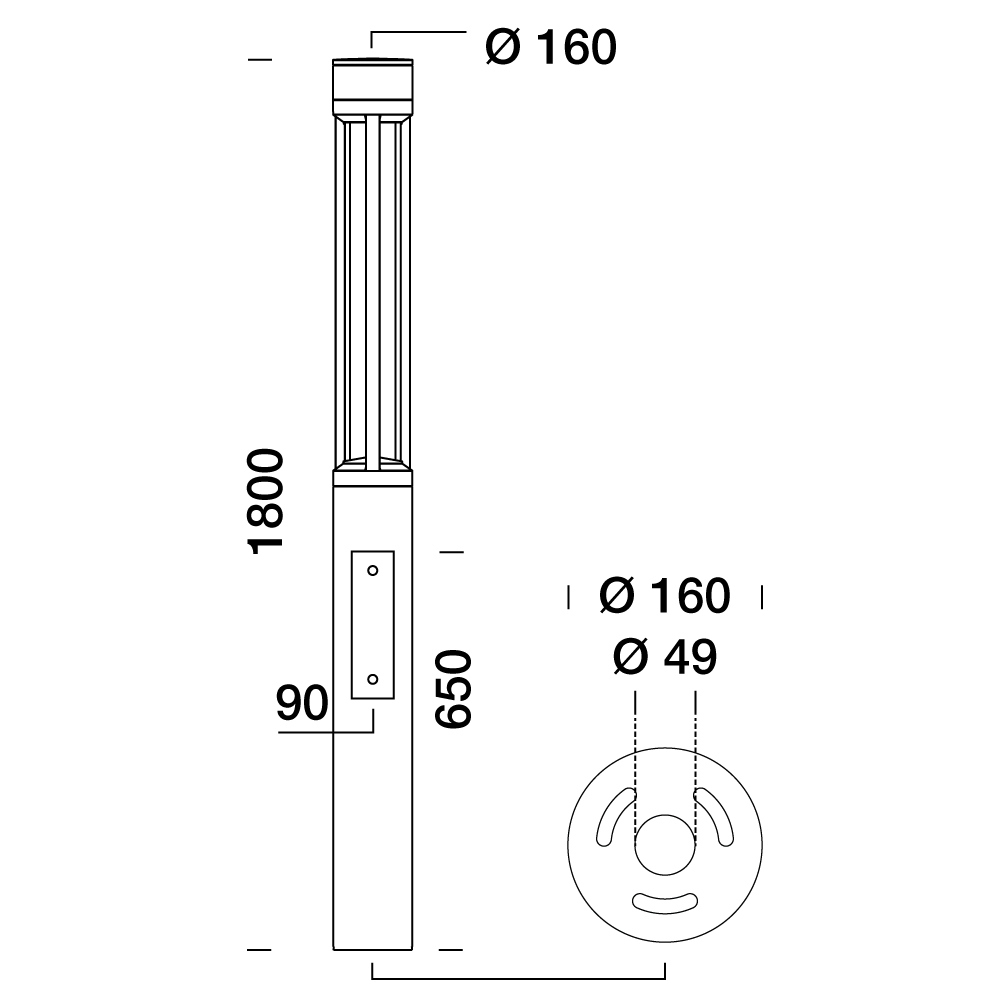 3333662 Мобильный светильник Platek TRIS  TRIS H. 1800 mm - COB LED 4000K - Вид №6