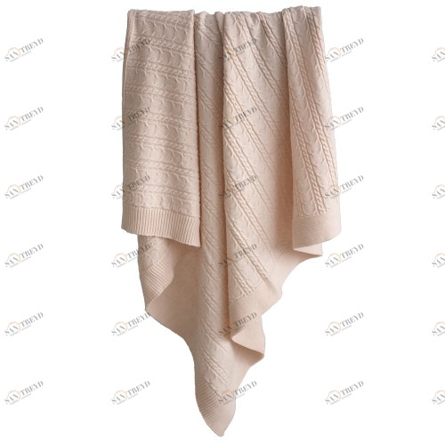 Плед бежевый Light APERO ДИЗАЙНЕРСКИЕ, ВЯЗАНЫЕ, ОДНОТОННЫЕ 010283 Бежевый 