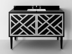 Деревянный напольный умывальник с ящиками