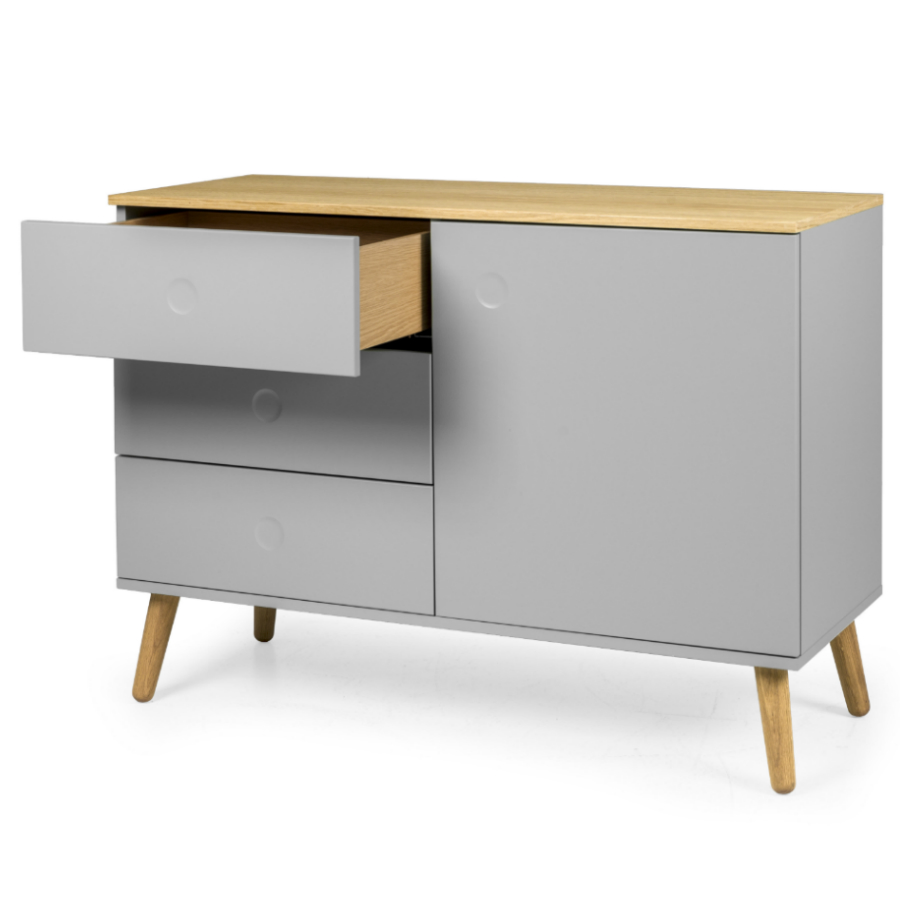 Сервант Tenzo Dot, 79х109х43 см, дуб, серый 1674612 - Вид №3