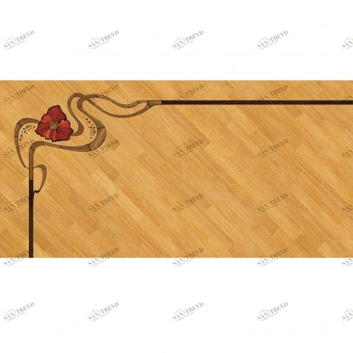 Художественный паркет Da Vinci Паркетный Бордюр 26-129 Орех Европейский (Грецкий) Селект (Гладкая) 1000х200 мм 26011129