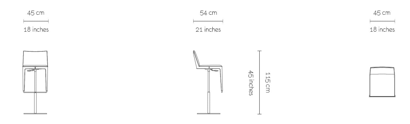 Высокий кожаный стул MORADA ARCH-00077796 - Вид №4