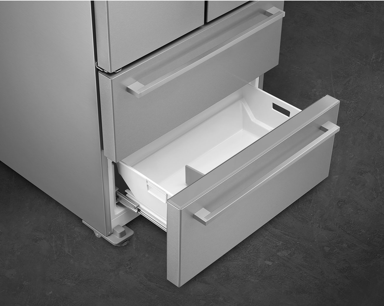 FQ55FXDF Холодильник / отдельностоящий холодильник с французской дверью, no-frost, эффект нержавеющей стали SMEG  - Вид №7