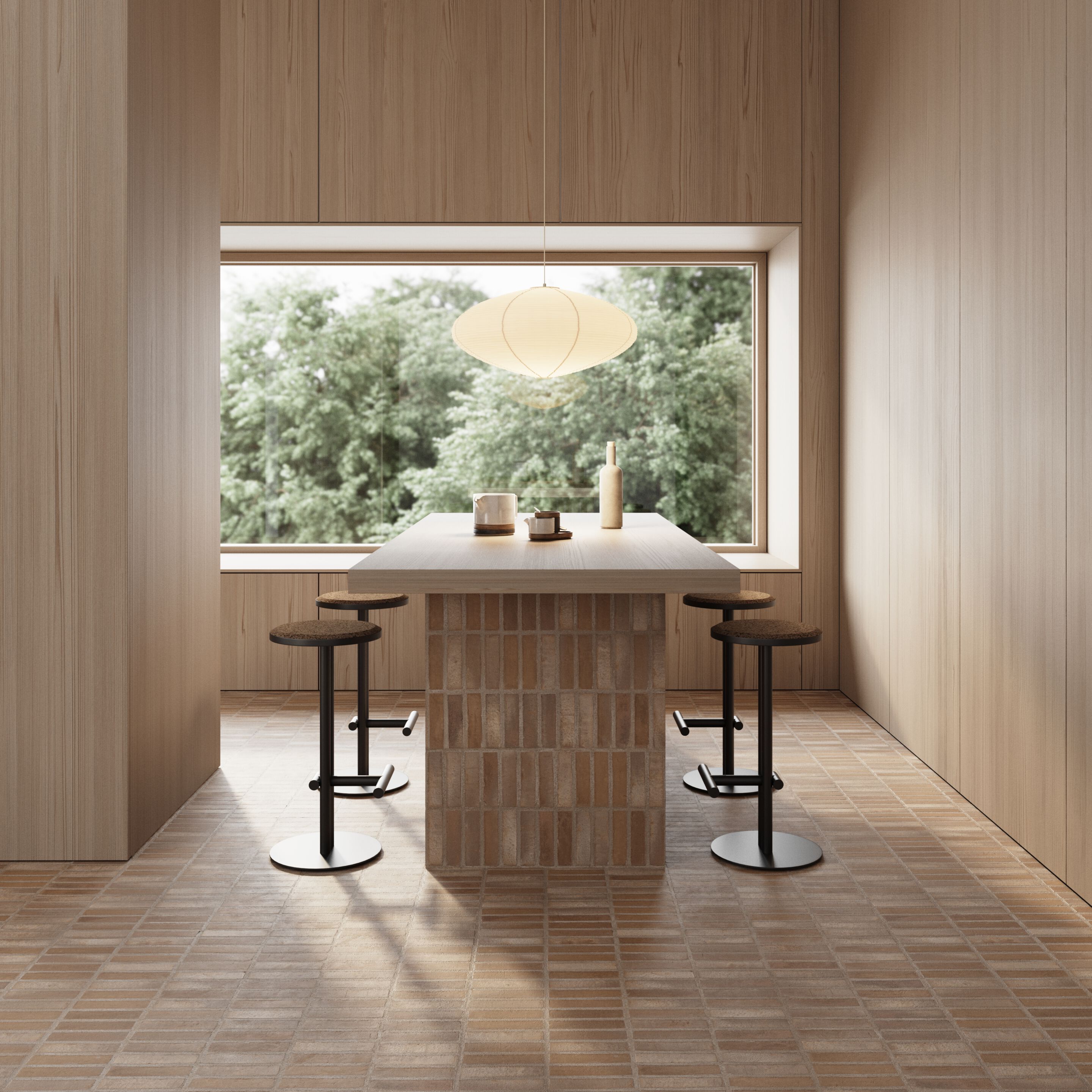 Высокий садовый стул из стали и пробки Joyf точка ARCH-00075648 - Вид №4