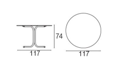 Круглый стальной стол emu TABLE SYSTEM ARCH-00031498 - Вид №2
