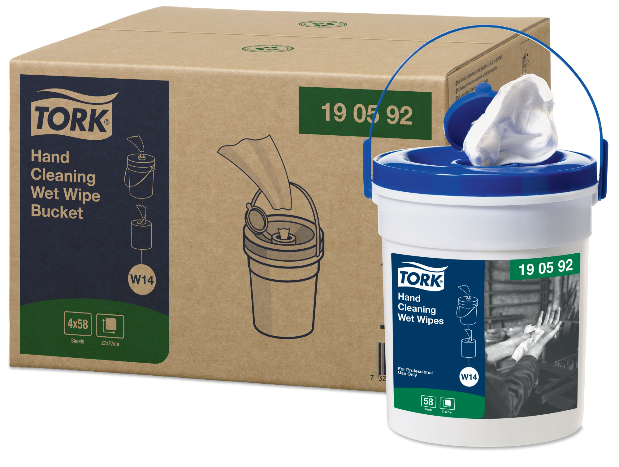 19059250 Нетканое полотно, пропитанное для труднозагрязняемых рук Tork 