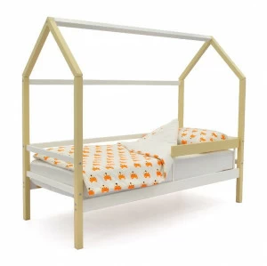 Кровать-домик детская бежево-белая Svogen БЕЛЬМАРКО  00-3833078 Бежевый