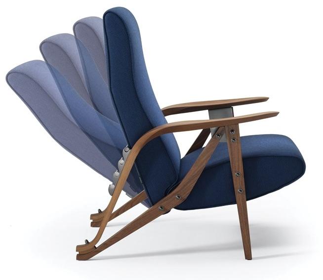 Zanotta Кресло с откидной спинкой из ткани или кожи Carlo mollino cm 2020 sun-id-1416659 - Вид №5