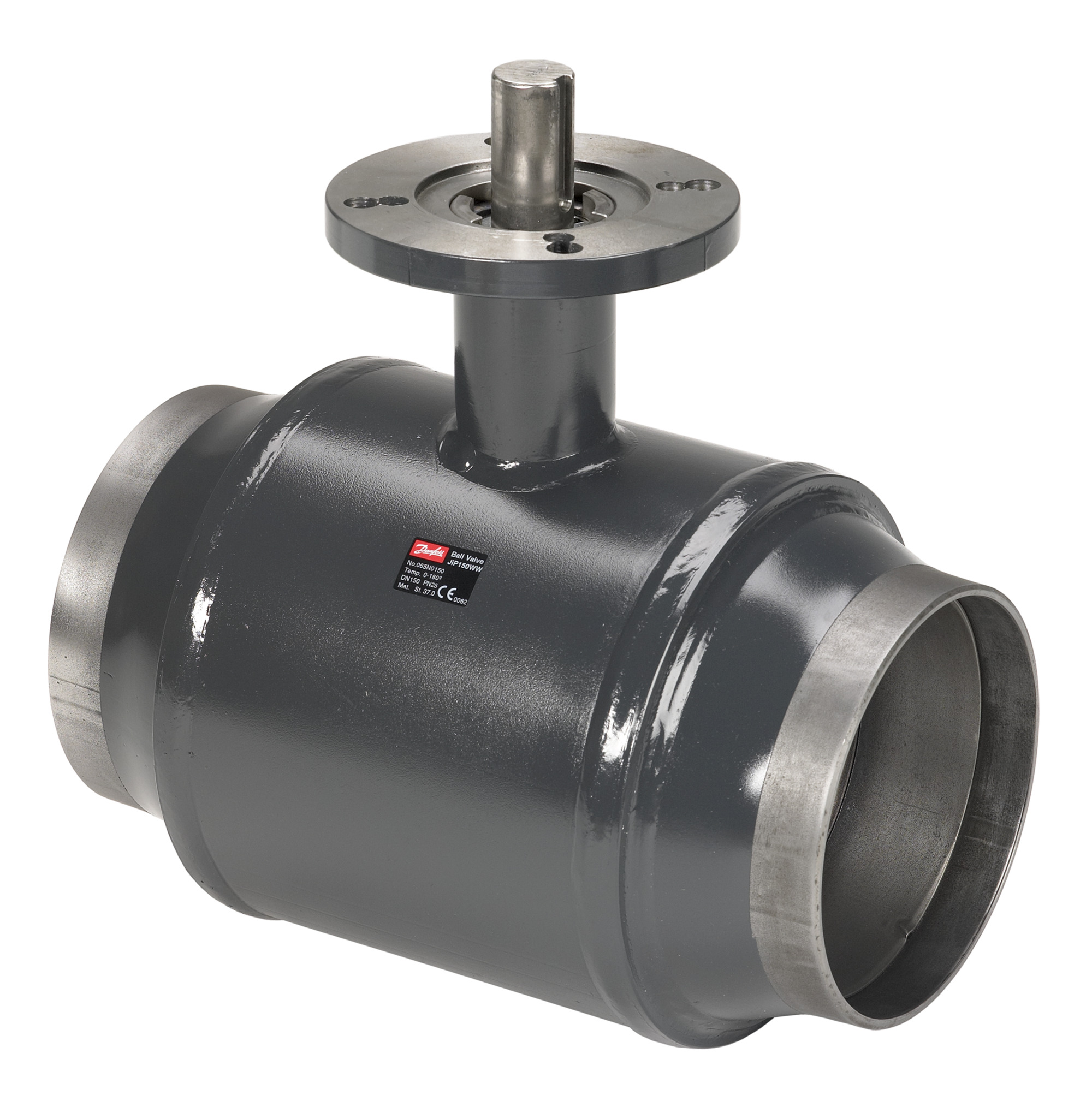 Danfoss JiP цельносварные из углеродистой стали с полным проходом (PN 16/25/40) JIP FF Кран шар полнопр Ду80 Ру25 руч 065N1335  - Вид №21
