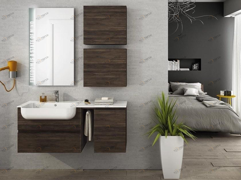 LEGNOBAGNO Мебель для умывальника одинарная подвесная из hpl с дверцами Freedom lineare sun-id-1481109