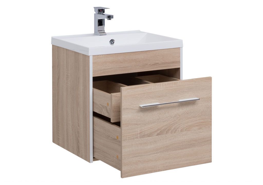 Тумба с раковиной Aquanet Августа 58 дуб сонома 0021002700204117 - Вид №1