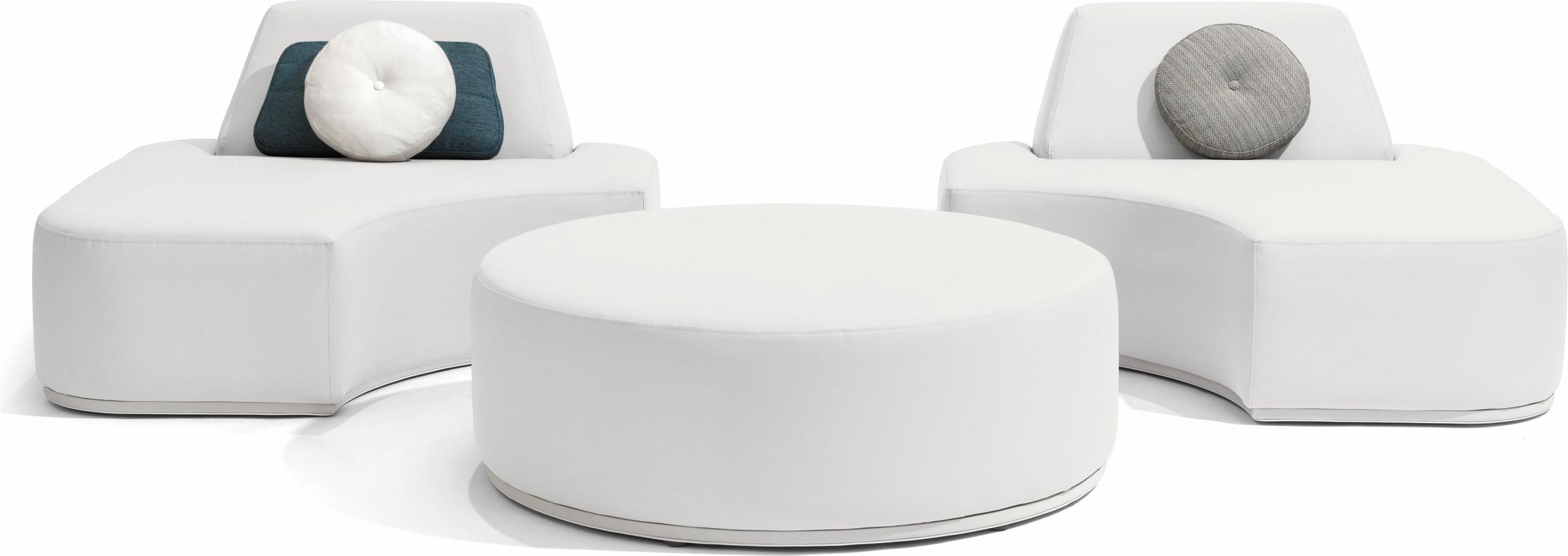 Concept 1 морская кожа белого цвета Manutti Moon Island MNST427