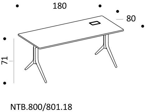 ICF Прямоугольный рабочий стол с регулируемой высотой Notable sun-id-1452750 - Вид №5