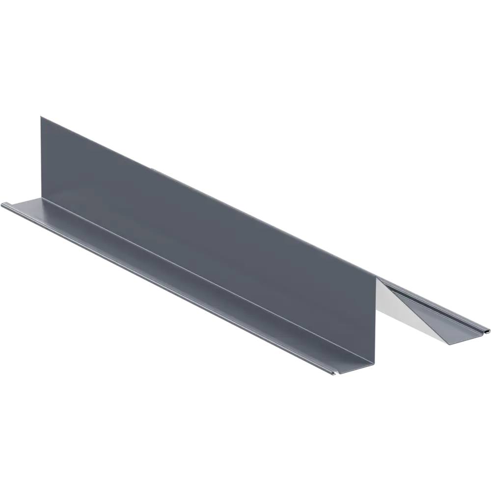 Снегозадержатель для металлической кровли планка 80x115x2000 мм 0.4 мм RAL 7024 темно-серый ВЕГА STLM-2010448