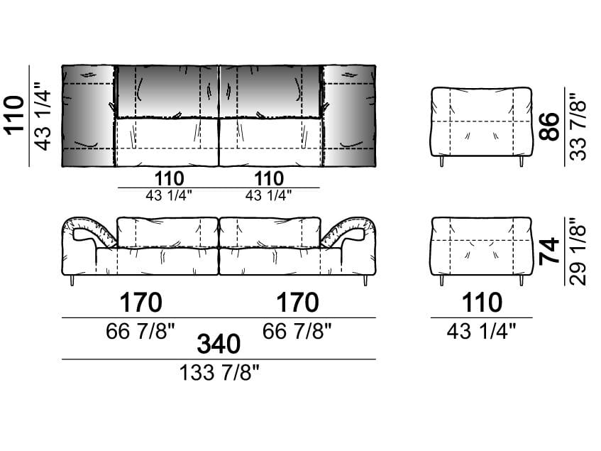 Секционный кожаный диван Arketipo CRAZY DIAMOND ARCH-00133462 - Вид №49