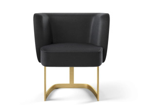 Мягкий тканевый стул с подлокотниками