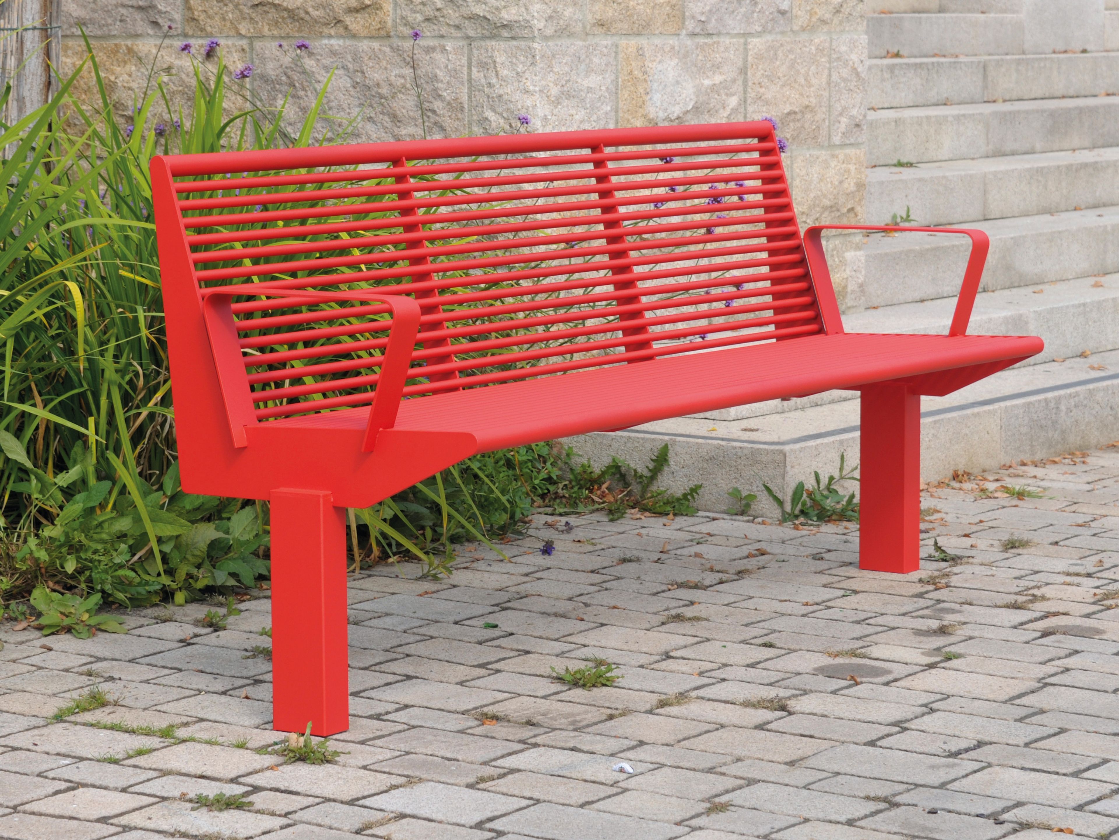 Скамья из нержавеющей стали со спинкой BENKERT BANKE Siardo ARCH-00125402 - Вид №1