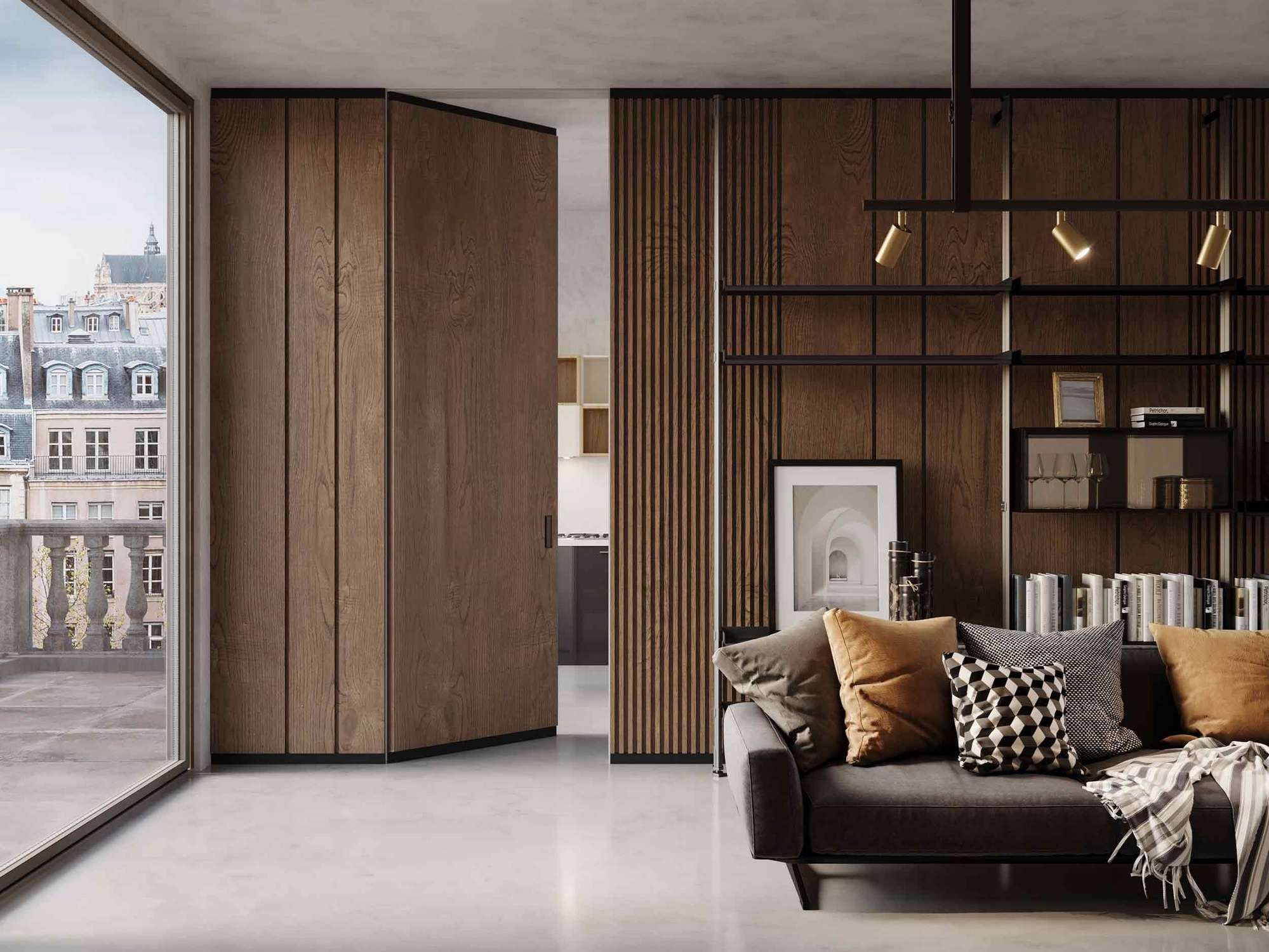 Деревянные и стеклянные распашные двери Carminati Skyline System ARCH-00142847 - Вид №3