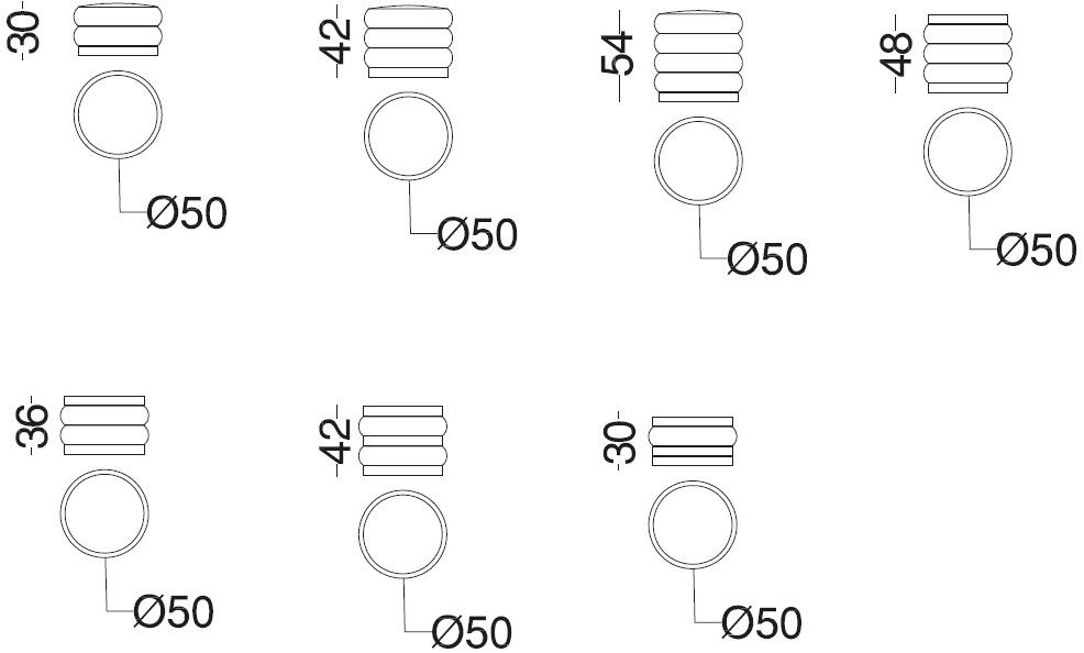 Vibieffe Круглый пуф из ткани 9235 chignon sun-id-1430505 - Вид №6